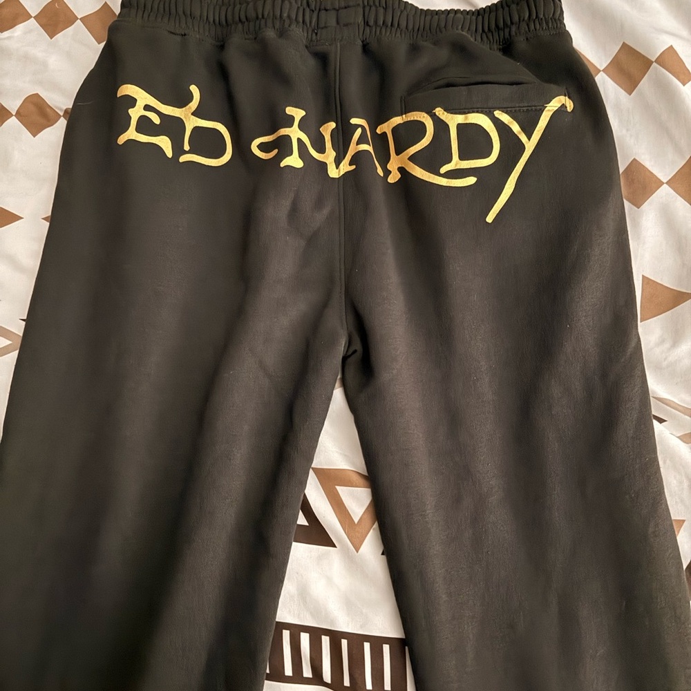 Ed Hardy Black and Gold men’s Joggers